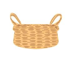 wicker basket icon vector