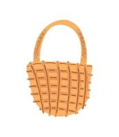 rustic basket icon vector