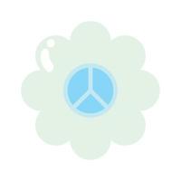 peace flower symbol vector