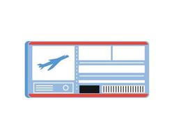 airline ticket icon vector