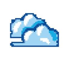 pixelated clouds sky vector