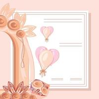 wedding invitation card vector