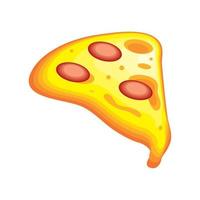 slice pizza food vector