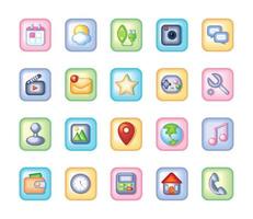 application icons for smartphone vector