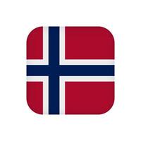 Norway flag, official colors. Vector illustration.