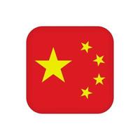bandera china, colores oficiales. ilustración vectorial vector