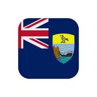 Saint Helena, Ascension and Tristan da Cunha flag, official colors. Vector illustration.