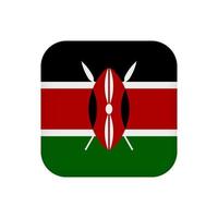 Kenya flag, official colors. Vector illustration.