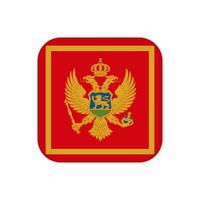 Montenegro flag, official colors. Vector illustration.
