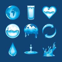 set of water day vector