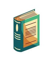 textbook flat icon vector