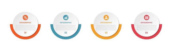 plantilla infográfica, concepto creativo para infografía, ilustración vectorial vector