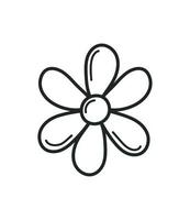 flower doodle icon vector