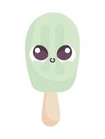 dulce helado kawaii vector