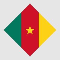 Cameroon flag, official colors. Vector illustration.