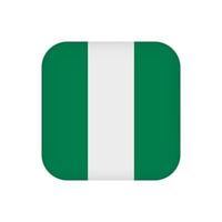 Nigeria flag, official colors. Vector illustration.