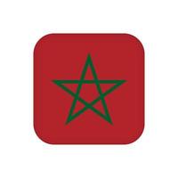 Morocco flag, official colors. Vector illustration.