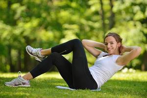 Young couple jogging photo