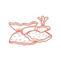 underwater coral icon vector