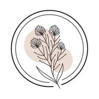 decorated flower icon vector