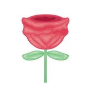 flower rose cartoon vector