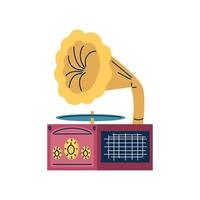 vintage gramophone icon vector