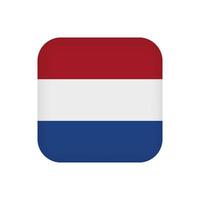 Netherlands flag, official colors. Vector illustration.