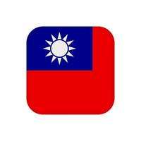 Taiwan flag, official colors. Vector illustration.