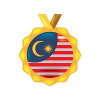 hari merdeka with flag of malaysia vector