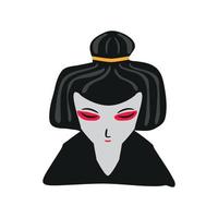 geisha japanese character vector