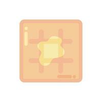 waffle with butter vector