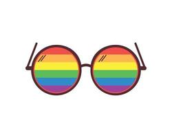 gay pride sunglasses vector