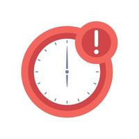 clock with exclamation mark vector