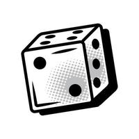 dice game pop art vector
