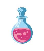 chemical flask with potion vector