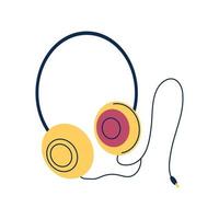 headphones audio icon vector