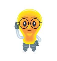 nerd light bulb vector