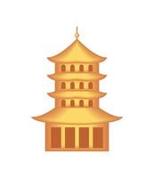 chinese pagoda temple vector