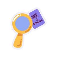 back to school magnifier vector