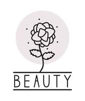 beauty flower stamp vector