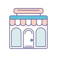 store building icon vector