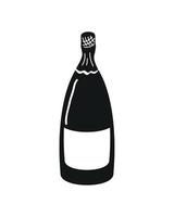 champagne bottle icon vector