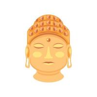 buddha face statue vector