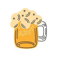 beer mug with foam vector