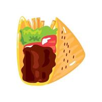 taco de comida rápida vector