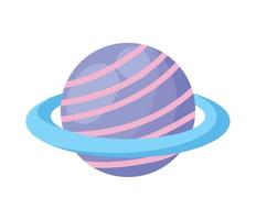 space planet icon flat vector