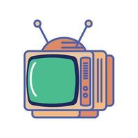 televisión retro tecnología vector