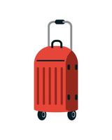 maleta roja para viajar vector