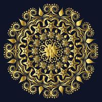Luxury mandala pattern for decoration. decorative, ornament background yellow gold color gradient vector