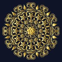 Luxury mandala pattern for decoration. decorative, ornament background yellow gold color gradient vector